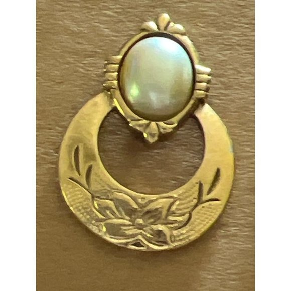 Faux Pearl Goldtone Earrings - Picture 3 of 5